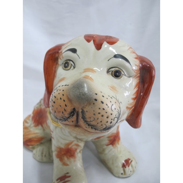 Mid 20th Century Large Staffordshire King Charles Style Spaniel Dog Figurine For Sale - Image 5 of 9