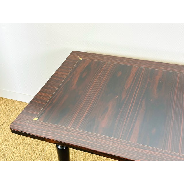 Art Deco Table in Macassar Ebony, 1940s For Sale - Image 9 of 18