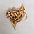 Gold Vintage 1968 Signed Napier Goldtone 3d Thistle Brooch For Sale - Image 8 of 8