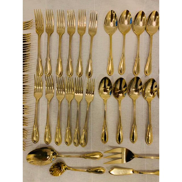 Vintage Farberware Gold Plated Flatware Service for 12 64 Pieces