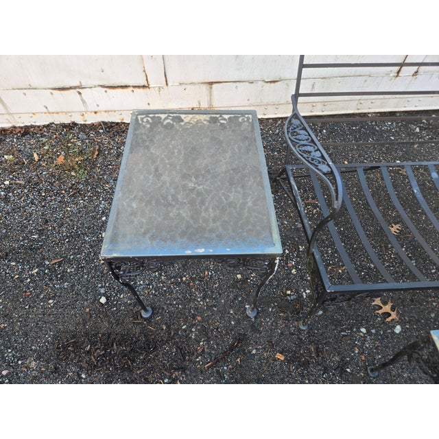 Late 20th Century Wrought Iron Patio Furniture Set, 5 Pieces For Sale - Image 4 of 13