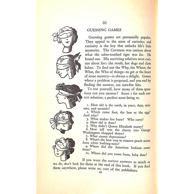 Paper "Let's Have a Good Time Tonight: An Omnibus of Party Games" 1938 Goddard, Gloria and Wood, Clement For Sale - Image 7 of 8