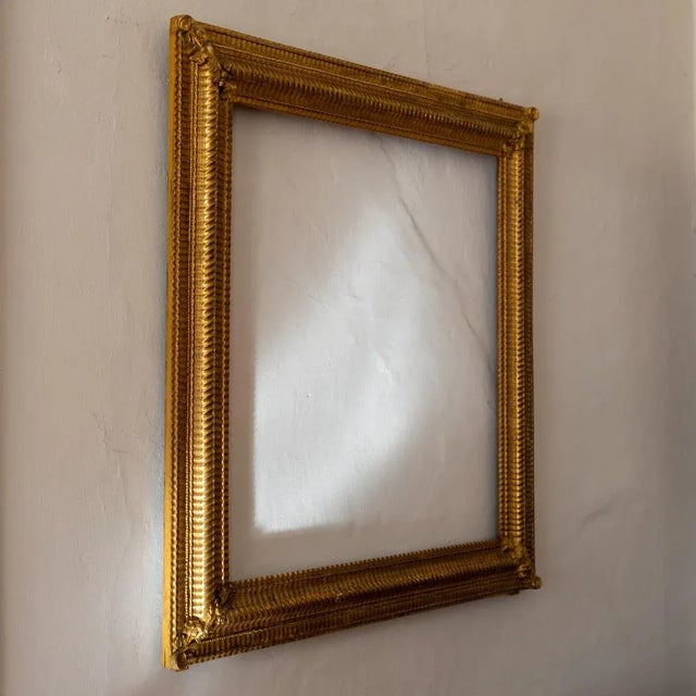 Gold Patinated Mirror Frame, 1800s For Sale - Image 6 of 6