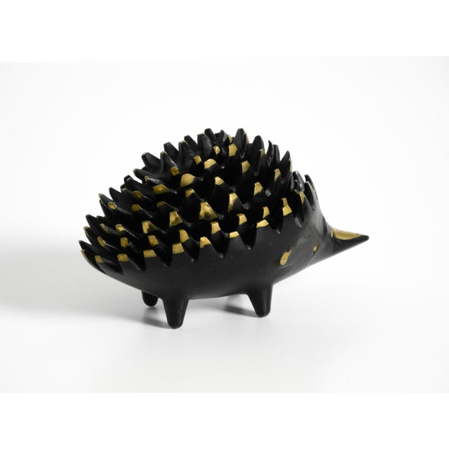 Original complete mid-century brass hedgehog ashtray by Walter Bosse for Herta Baller. Beautiful design. Made in Austria....