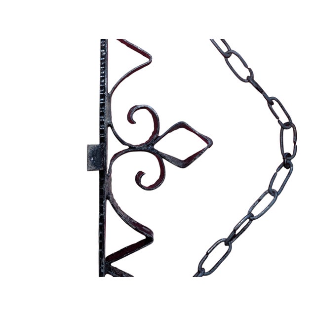 Early 20th Century Vintage Portuguese Tile in Wrought Iron Frame For Sale - Image 5 of 9