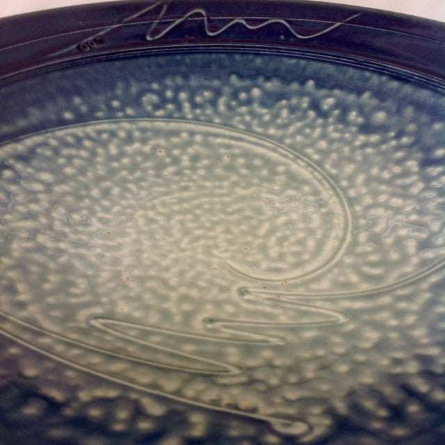 Blue & White Studio Pottery Bowl For Sale - Image 4 of 5