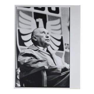 Chancellor Konrad Adenauer Sitting, 1950s For Sale