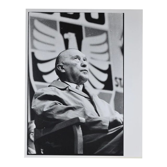 Chancellor Konrad Adenauer Sitting, 1950s For Sale
