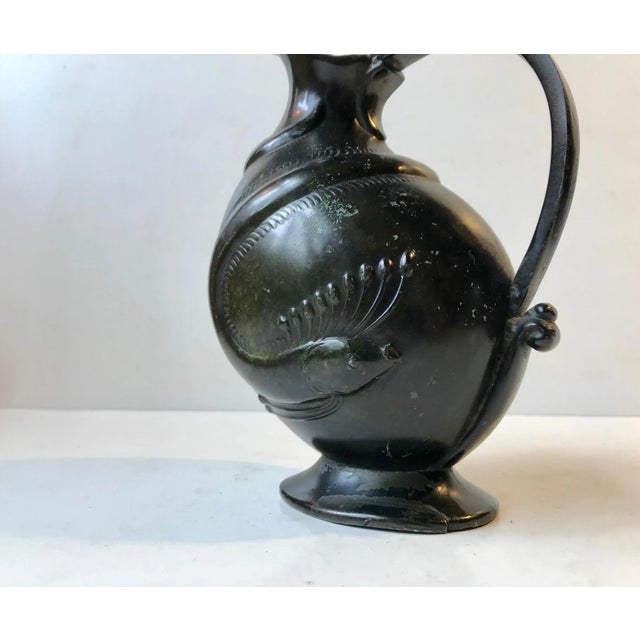 1920s Art Deco Disko Metal Jug by Krone Copenhagen, 1920s For Sale - Image 5 of 9