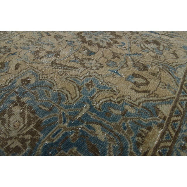 Brown 1970s Vintage Persian Handmade Wool Cotton Brown Area Rug For Sale - Image 8 of 11
