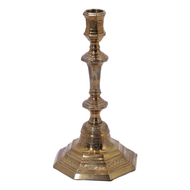 1980s Mottahedeh Historic Natchez Brass Candlestick For Sale