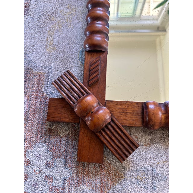 Early 20th Century Early 20th Century English Arts and Crafts Mirror For Sale - Image 5 of 7