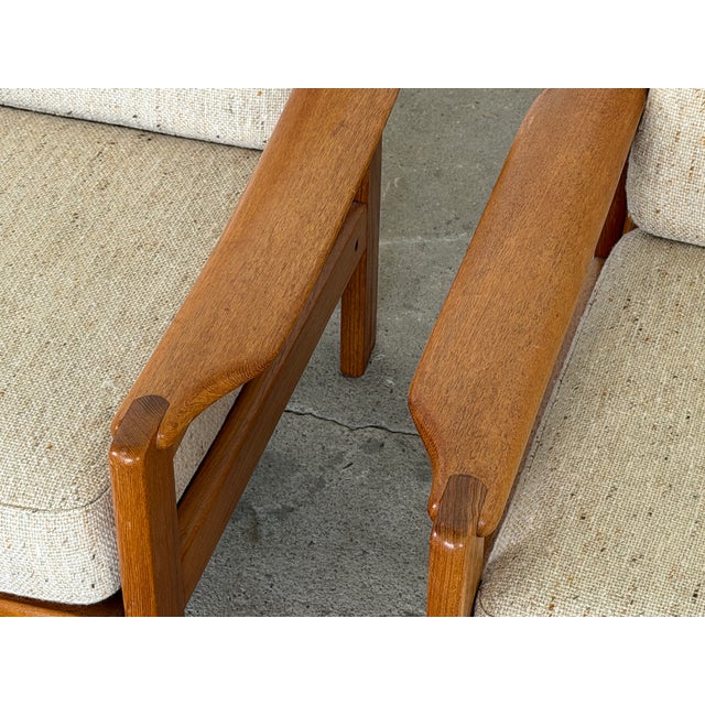 Mid-Century Modern Teak Lounge Chairs in Wool Bouclé, 1960s, Set of 2 For Sale - Image 6 of 12