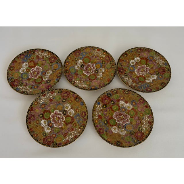 Late 19th Century Late 19th Century Meiji Period Shuzan Satsuma Thousand Flowers Mille Fleur Demitasse Service, 13 Pieces For Sale - Image 5 of 16