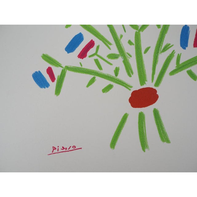 Pablo Picasso, The Blue, White, Red Bouquet, Lithograph For Sale - Image 5 of 6