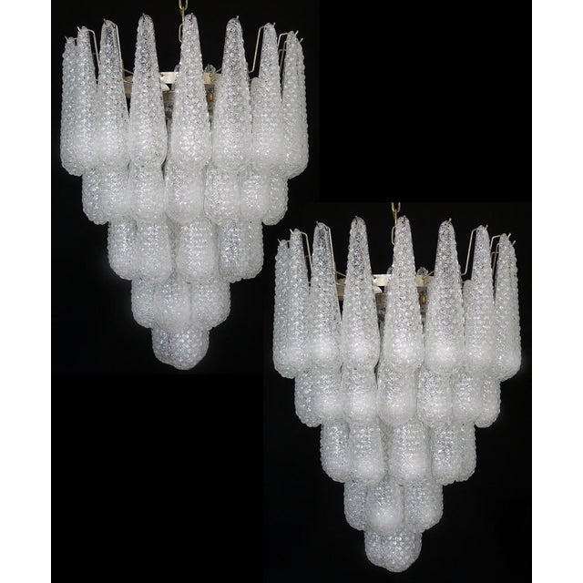 Murano Petal Chandeliers, 1970s, Set of 2 For Sale - Image 16 of 18