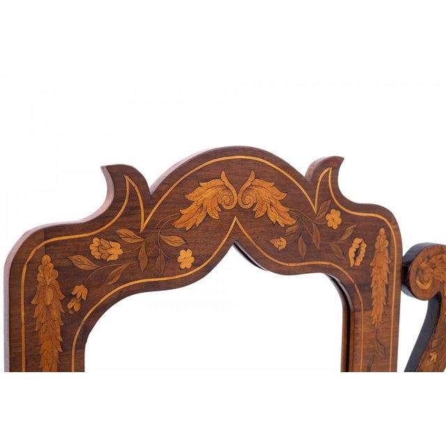 Brown Antique Marquetry Dressing Table, Spain, 1700s For Sale - Image 8 of 15