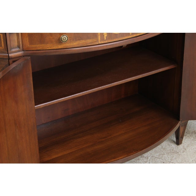 Karges Walnut Inlaid 1 Drawer Server Cabinet For Sale - Image 10 of 18