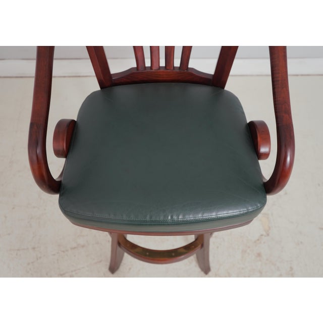 Set of 5 Mikhail Darafeev Mahogany Bar Stools For Sale - Image 10 of 18