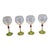 Late 20th Century Festivo Italian Wine Glasses Green & Red Stem - Set of Four For Sale - Image 6 of 6