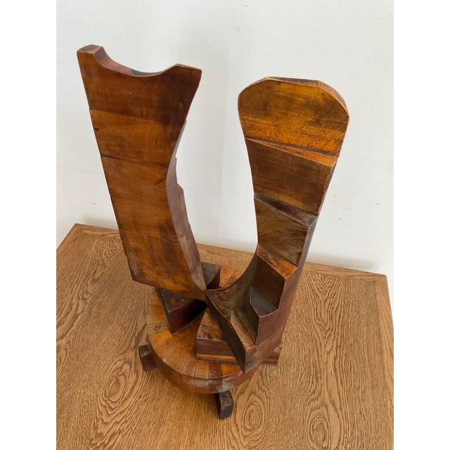 Antique Primitive Wooden Industrial Mold Found Object Art For Sale In Raleigh - Image 6 of 9