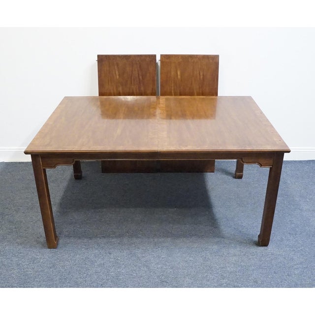 Thomasville Furniture Tokaido Collection Banded Walnut Asian Modern 102" Dining Table 10821-752 For Sale - Image 9 of 14