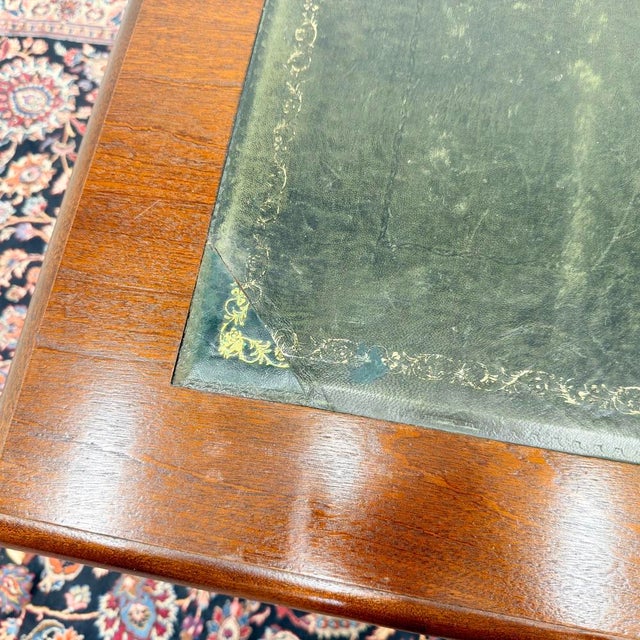 English Writing Desk with Leather For Sale - Image 13 of 15