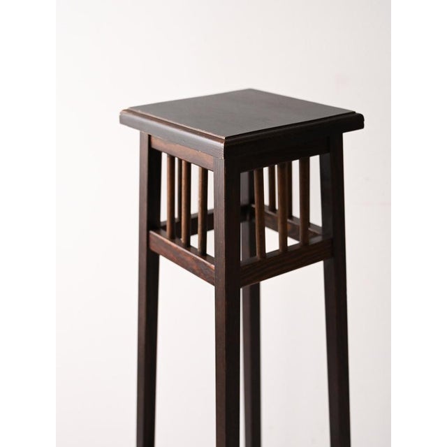 Vintage Swedish Wooden Pedestal, 1960s For Sale - Image 6 of 9