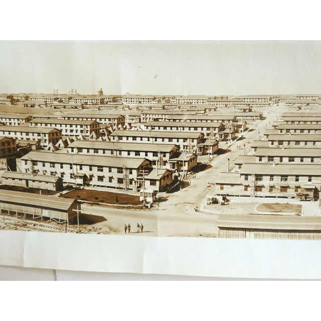 Antique 64" Eugene Goldbeck Panoramic Photo 1917 Camp Travis Wwi San Antonio For Sale - Image 4 of 12
