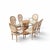 Vintage Carved Wood Oval Glass Dining Set With Six Upholstered Chairs For Sale - Image 13 of 18
