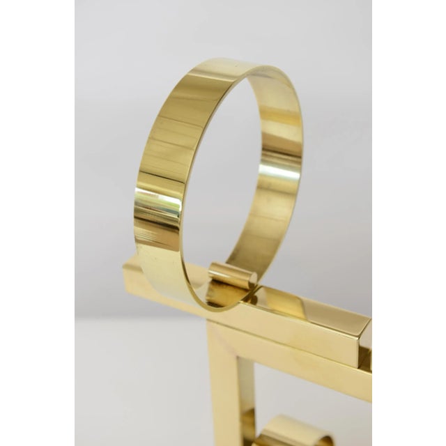 1970s Vintage Margret Wasserman- Levy Geometric Brass Sculpture, 1970's For Sale - Image 5 of 9