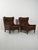 Danish Armchairs in Dark Brown Leather, 1950s, Set of 2 For Sale - Image 4 of 13