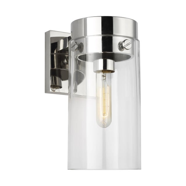 Garrett from Chapman & Myers for Generation Lighting features cylindrical Clear Extruded Glass shades paired with...