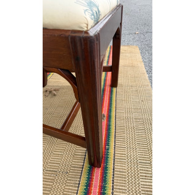 A Antique English Mahogany Gothic Georgian Side Chair, 18th Century For Sale - Image 9 of 12