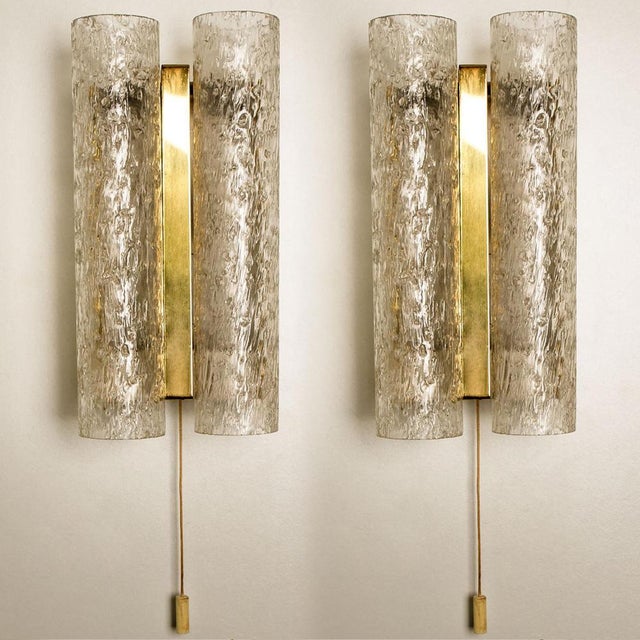 Doria Wall Lamps in Brass and Glass, 1960s, Set of 3 For Sale - Image 6 of 15