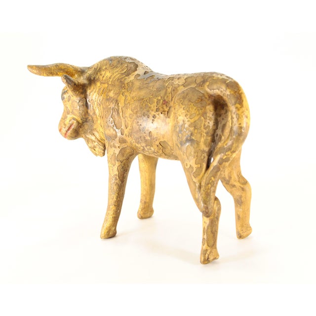 Early 20th C. Earthenware Pottery Bull Figurine Coin Bank, Mexico For Sale - Image 4 of 18