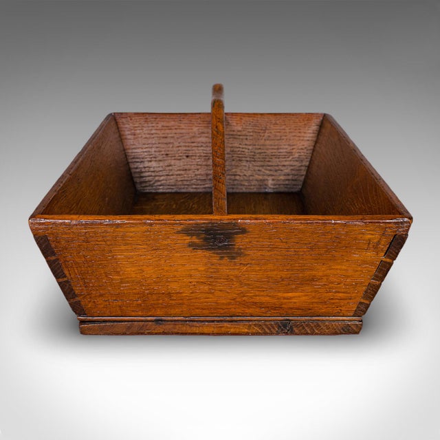 Early 19th Century Antique Housekeeper’s Carry, English Oak, Cutlery Tray, Trug, Work Box, Georgian For Sale - Image 5 of 10