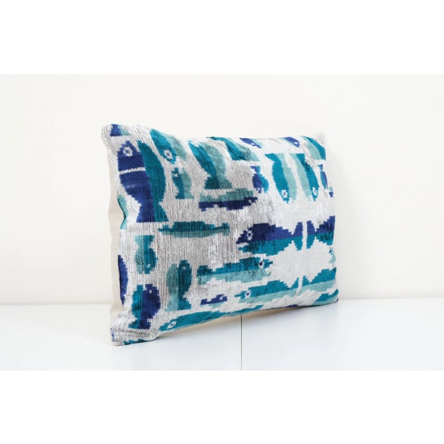 Decorative Throw Velvet Ikat Pillow -Luxurious cushion cover of handloomed ikat fabric -Insert is NOT included -Color:...