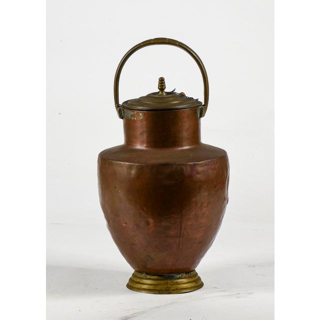 Copper Amphora Jug with Brass Spout, Italy, 1800 For Sale - Image 9 of 11