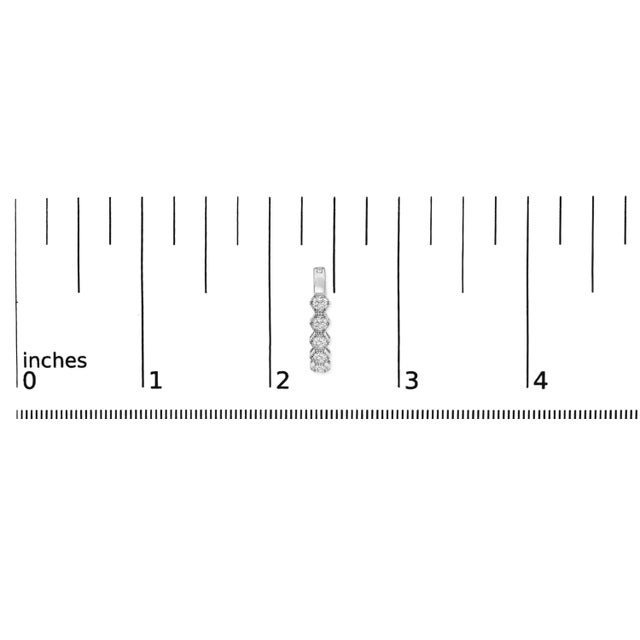 Early 21st Century 14K Gold 1/2 Cttw Diamond Earring Zig-Zagging Geometric Hoop Earrings (G-H Color, SI1-SI2) For Sale - Image 5 of 5