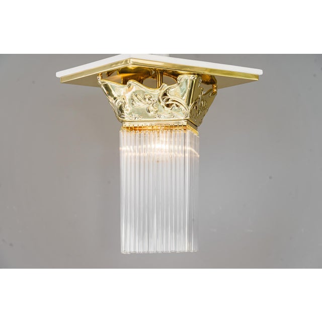 Floral Ceiling Lamp from Jugendstil, Vienna, 1908 For Sale - Image 9 of 14