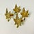 1980s Vintage Boho Chic Adirondack Arts & Crafts Rustic Brass Maple Leaf Napkin Rings - Set of 4 For Sale - Image 12 of 16