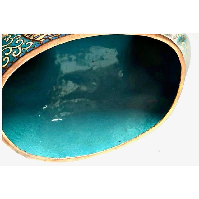 Chinese Cloisonne Covered Chicken Box For Sale - Image 9 of 12