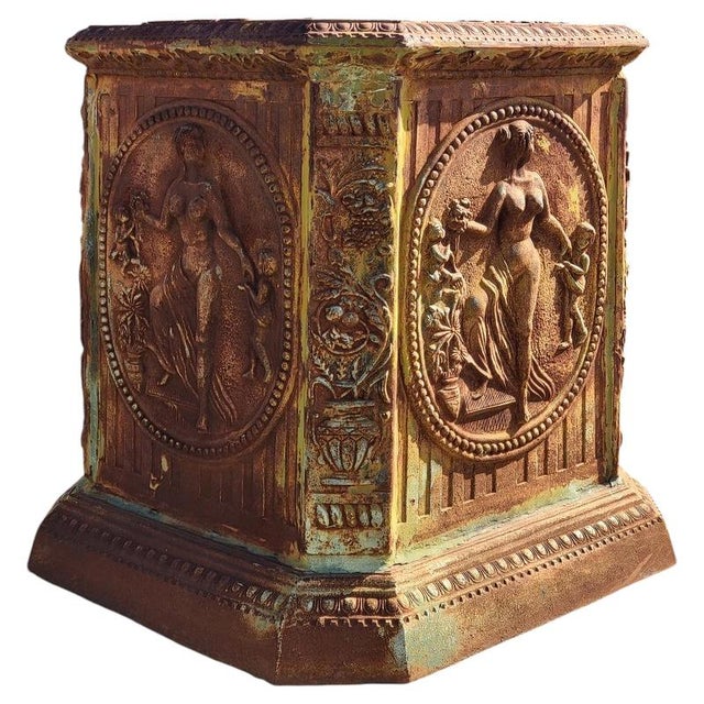 Large Square Cast Iron Base, 1900 For Sale - Image 3 of 6