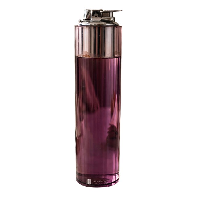 Purple Acrylic Table Lighter by Antonio Felice Botta, 1970s For Sale