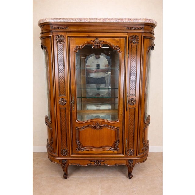Provençal Louis XV Cherrywood Bookcase, 1930s For Sale - Image 6 of 6