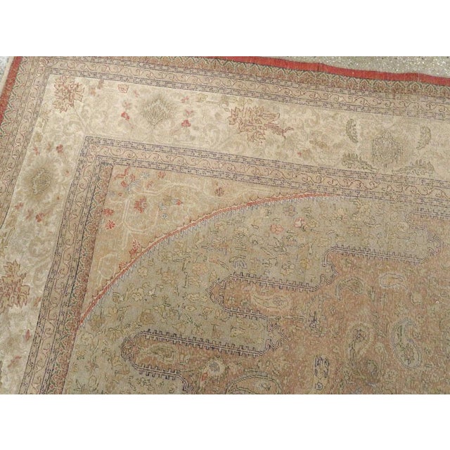 Champagne Galerie Shabab Collection Mid-20th Century Handmade Turkish Sivas Accent Rug For Sale - Image 8 of 9