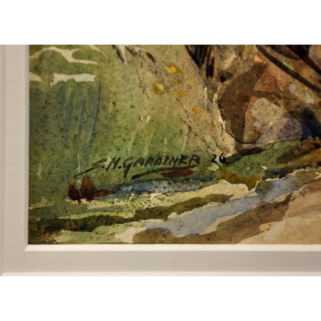 Rustic Stanley Horace Gardiner, The Road to Cliff, Near Fowey, Cornwall, 1926, Watercolor, Framed For Sale - Image 3 of 18