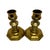 Vintage Georgian Style Pair of Solid Brass 7.25” Candlesticks Octagonal Base A3. For Sale - Image 4 of 8