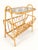 Vintage Scandinavian Rattan Side Table with Magazine Rack and Glass Top, 1960s For Sale - Image 9 of 10